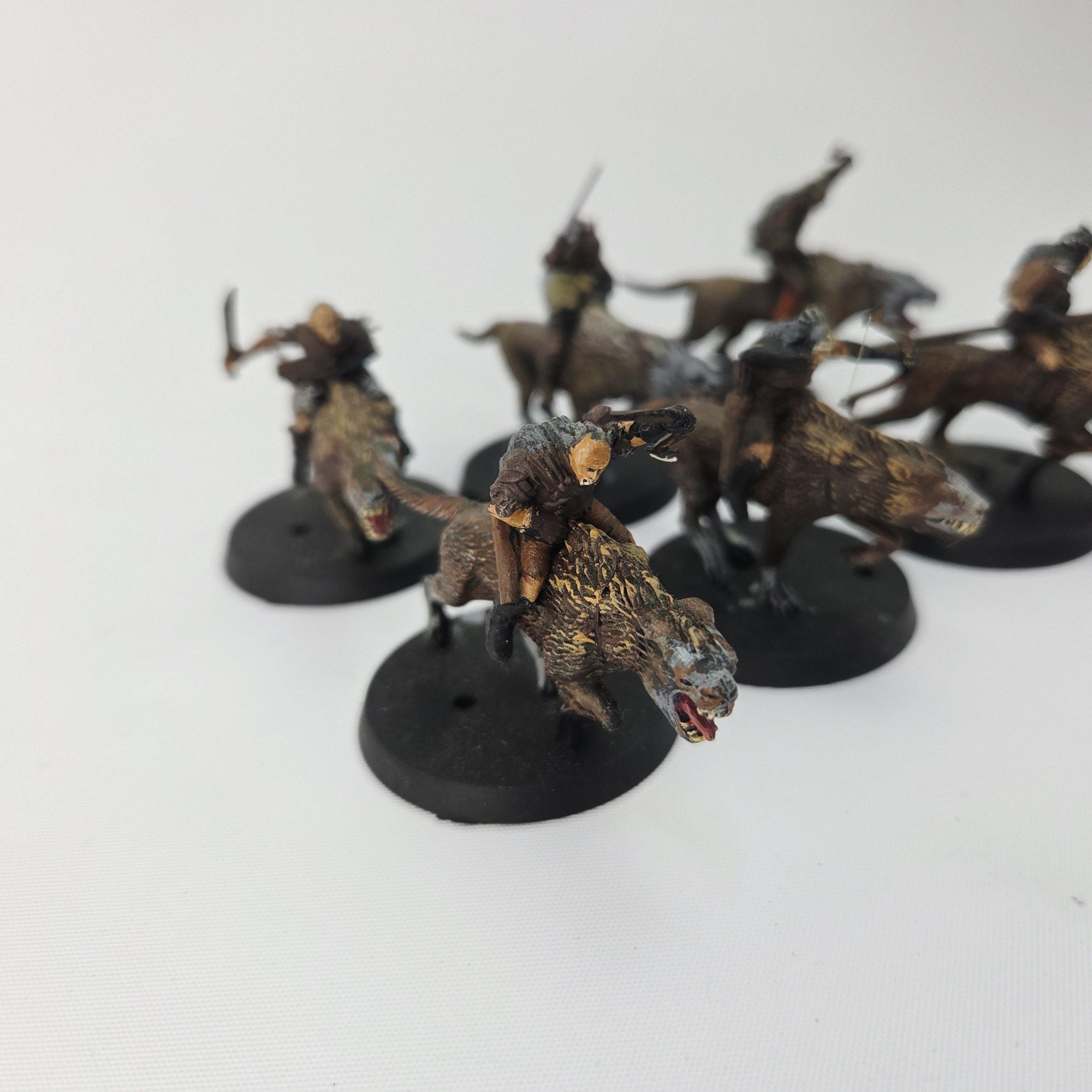 A photo of Isengard Warg Riders miniatures