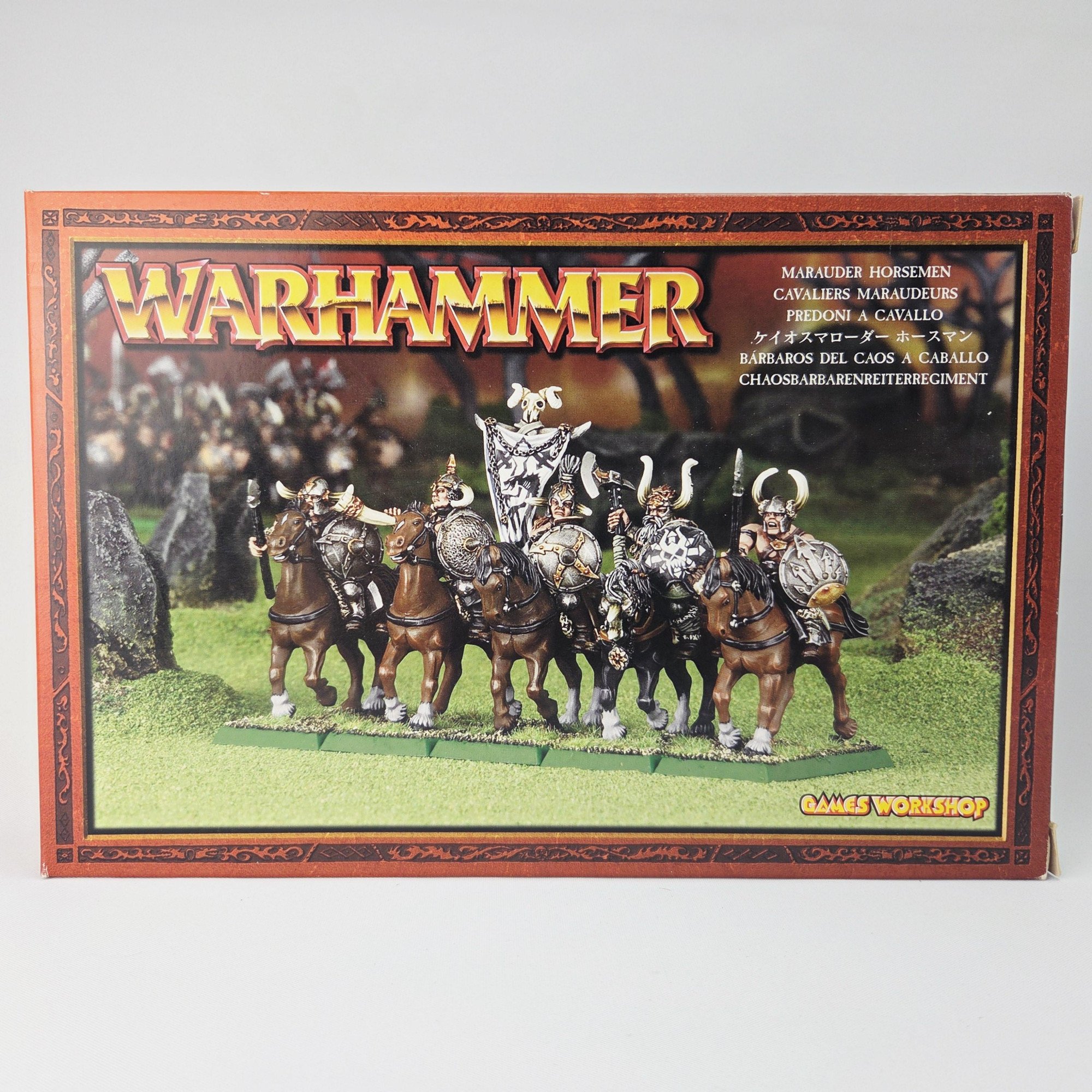 A photo of Chaos Warriors Marauder Horsemen Warhammer miniatures