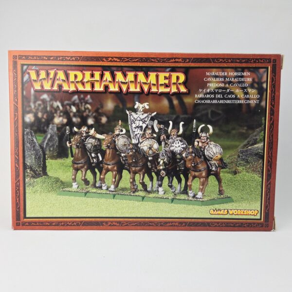 A photo of Chaos Warriors Marauder Horsemen Warhammer miniatures