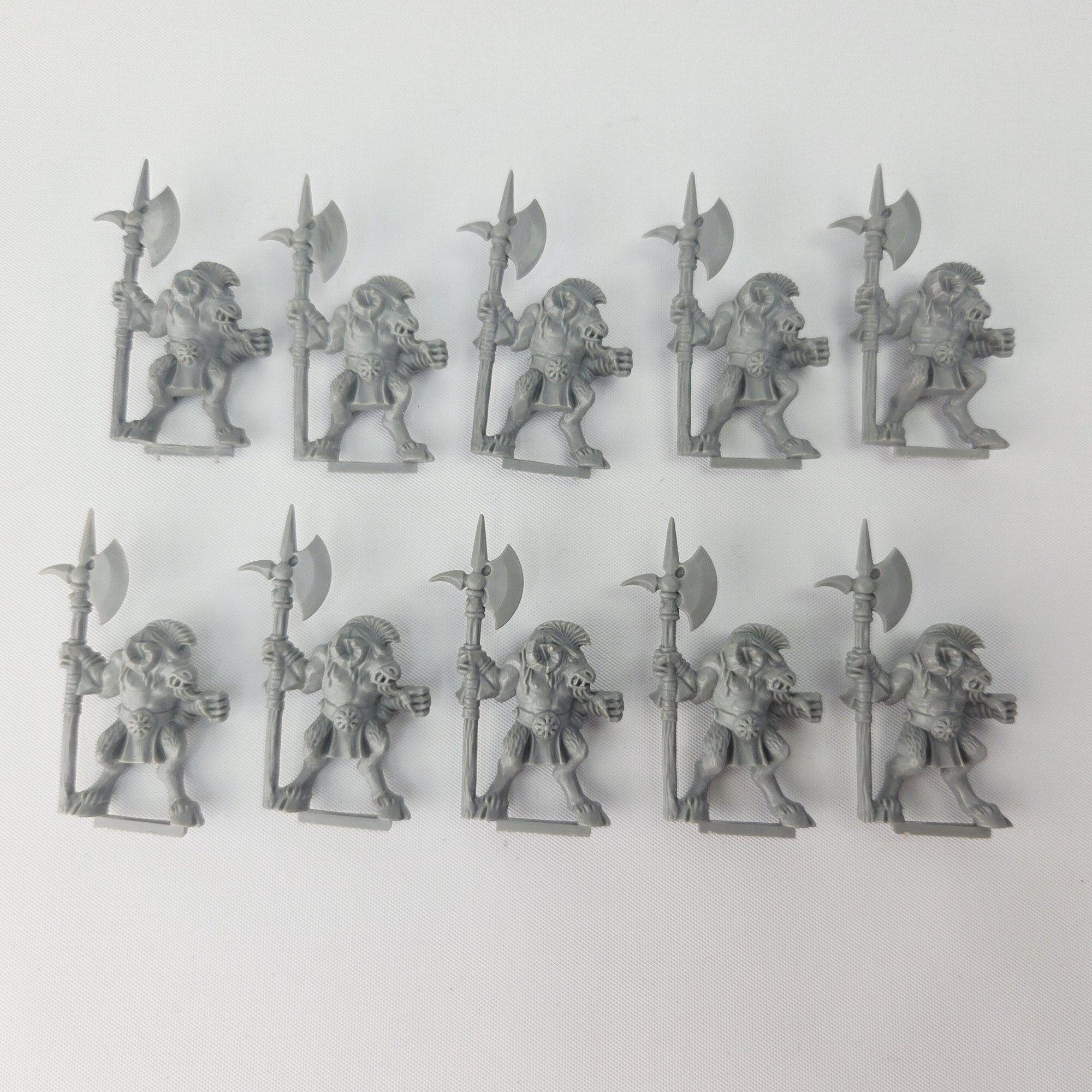 A photo of Chaos Beastmen Warhammer miniatures