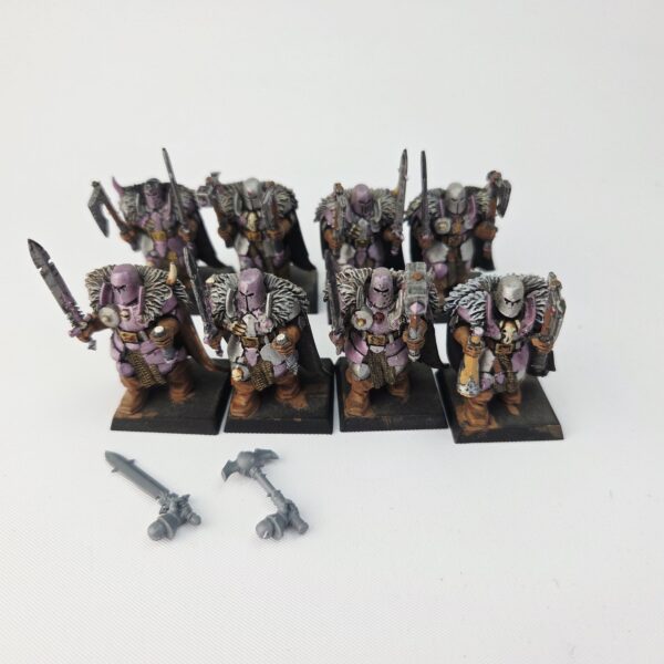 a photo of Chaos Warriors Warhammer miniatures