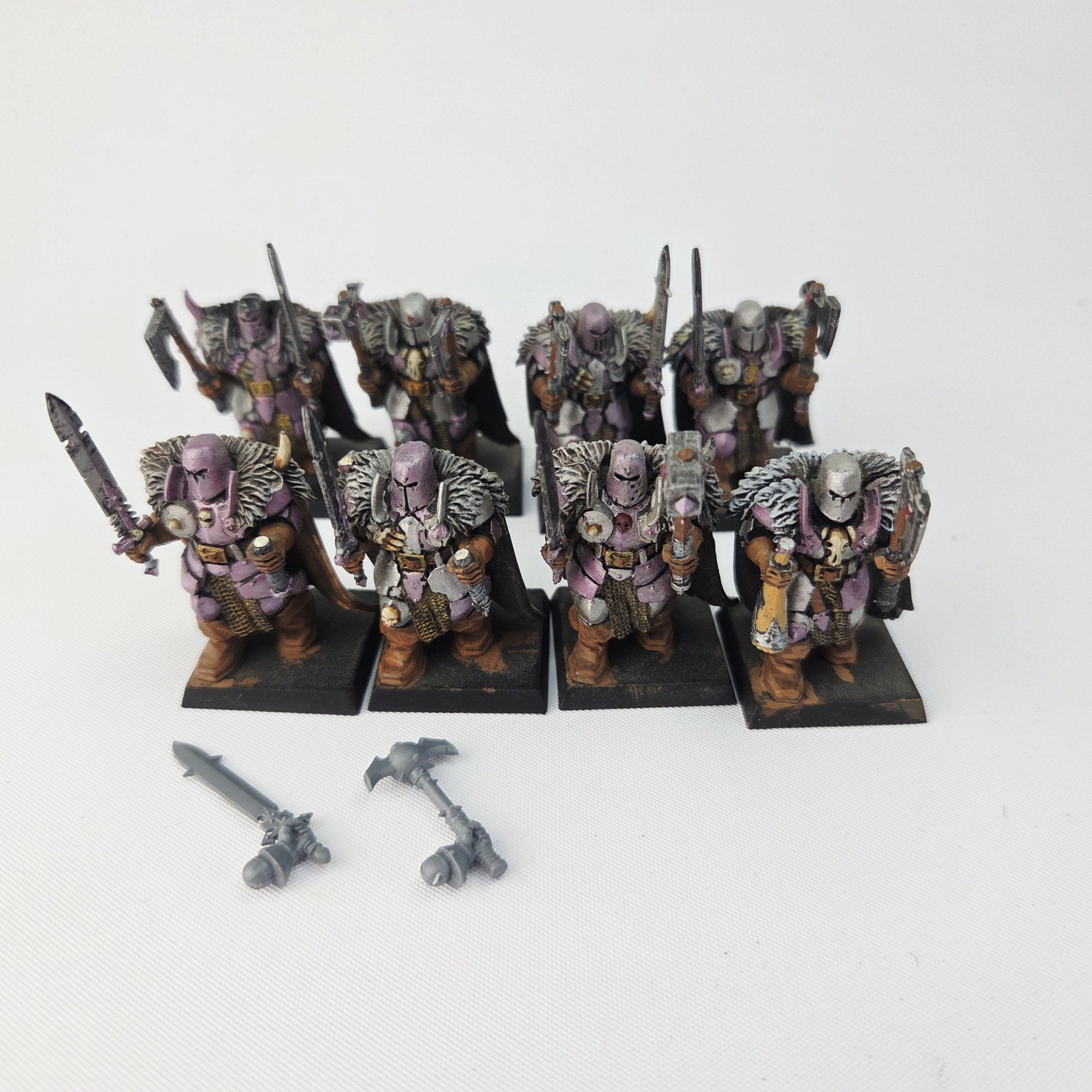 a photo of Chaos Warriors Warhammer miniatures