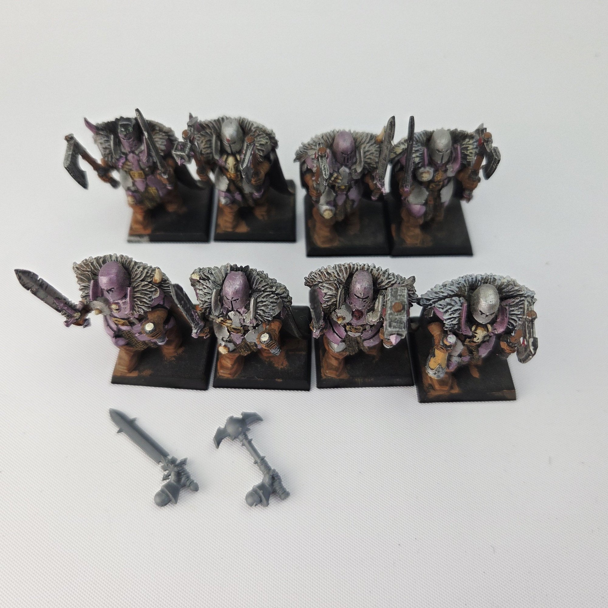 a photo of Chaos Warriors Warhammer miniatures