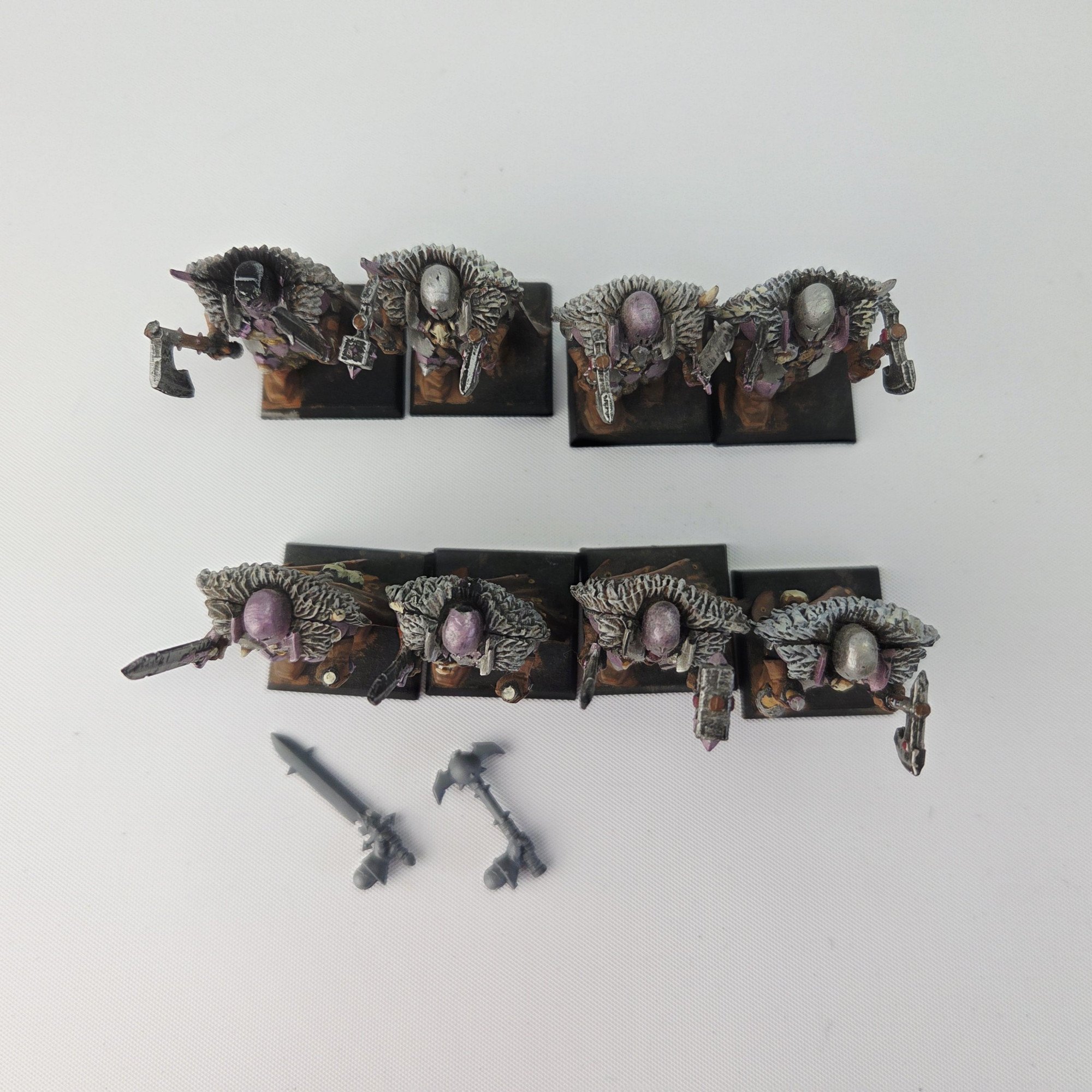 a photo of Chaos Warriors Warhammer miniatures