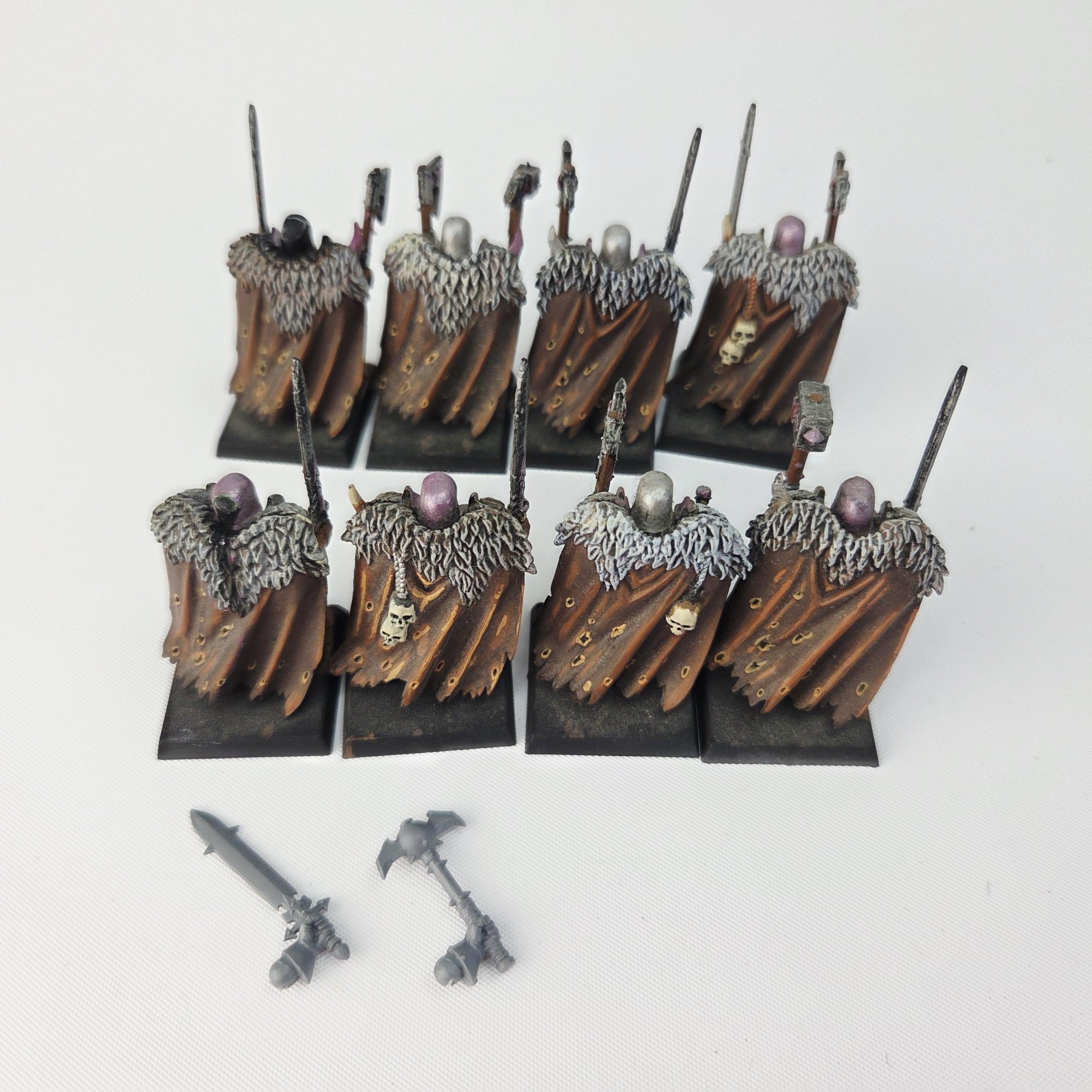 a photo of Chaos Warriors Warhammer miniatures