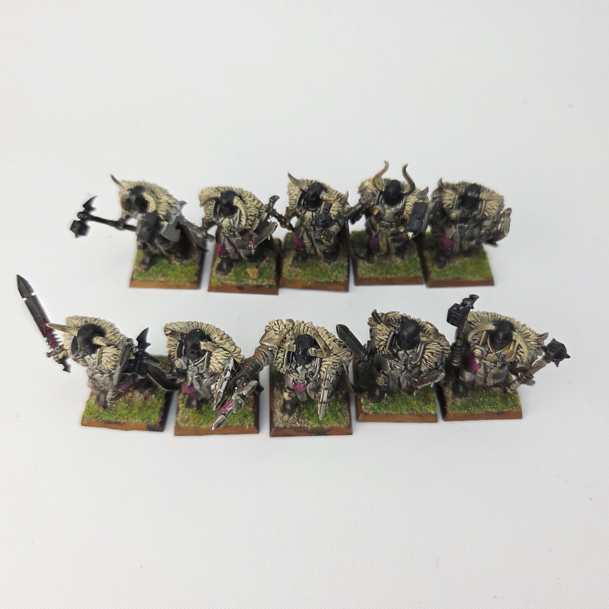 a photo of Chaos Warriors Warhammer miniatures