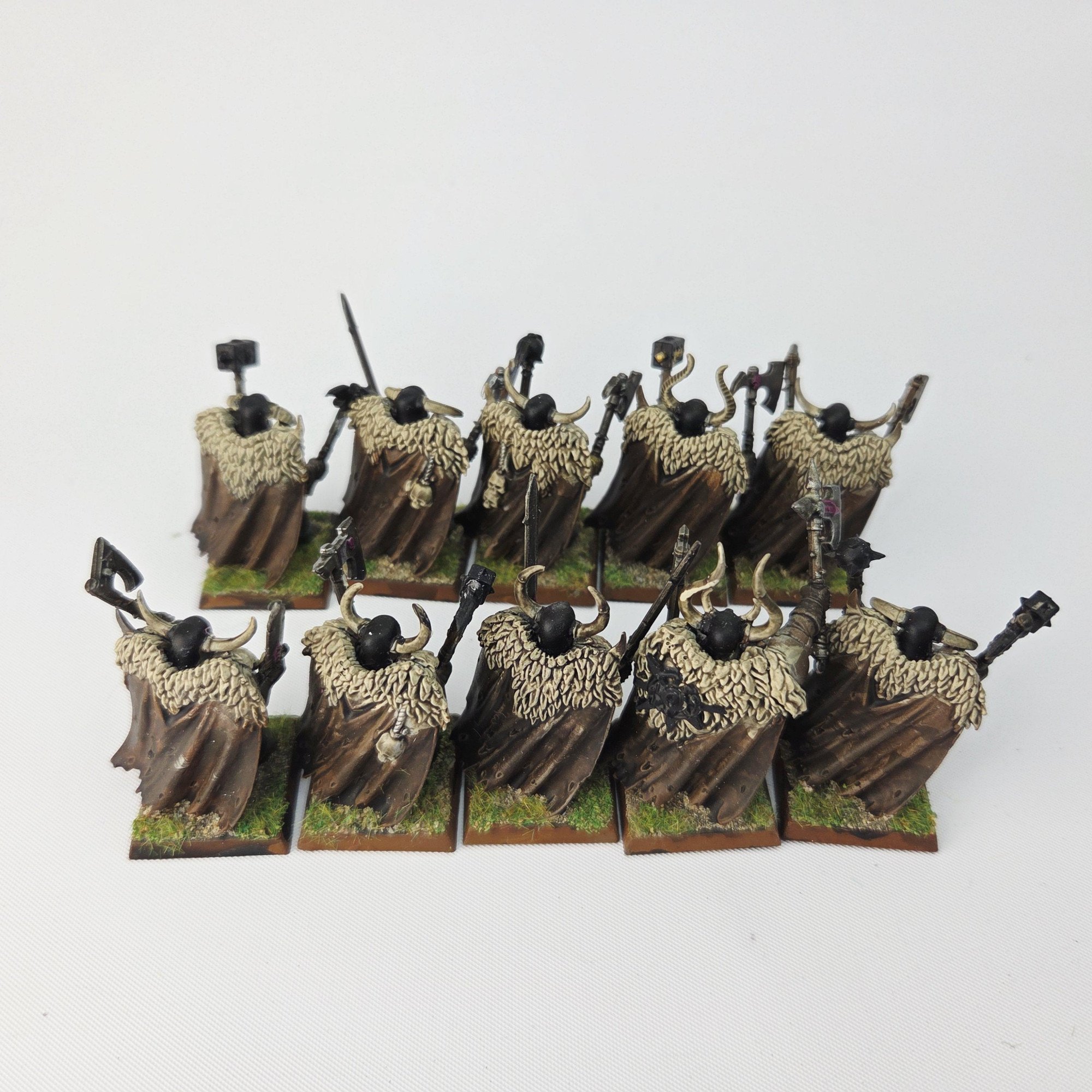 a photo of Chaos Warriors Warhammer miniatures