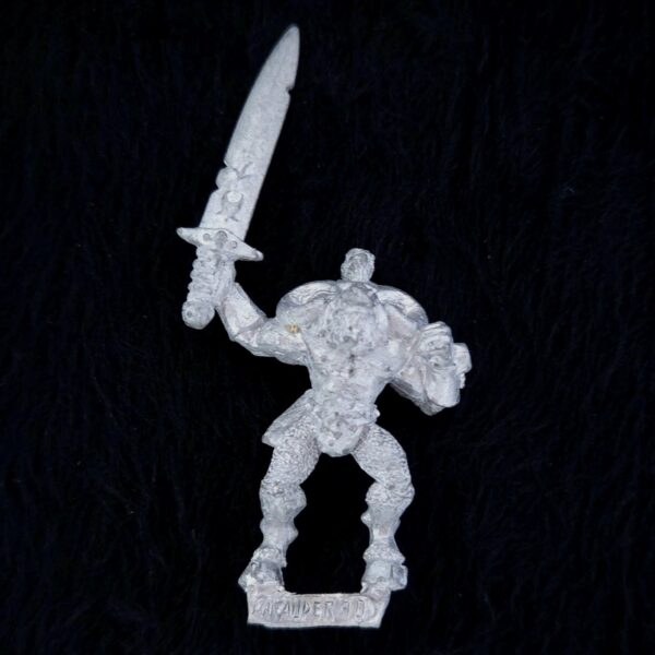 A photo of a Beasts of Chaos Marauder Beastman Warhammer miniature