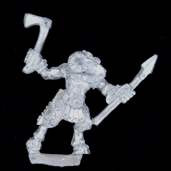 A photo of a Beasts of Chaos Marauder Beastman Warhammer miniature