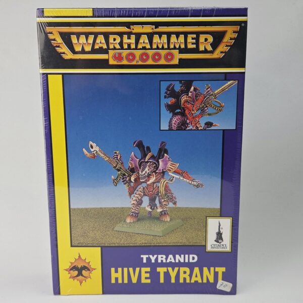 A photo of a Tyranids Hive Tyrant Warhammer miniature