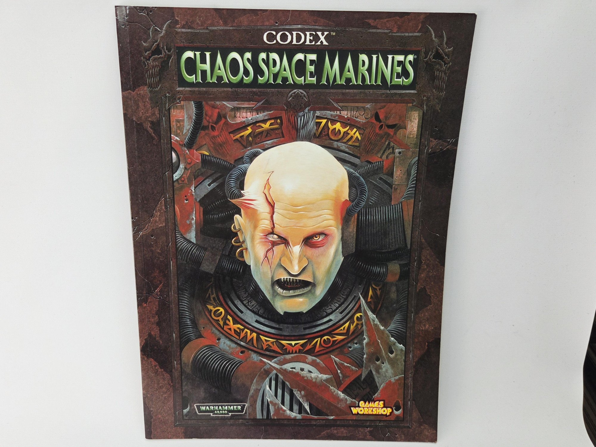 A photo of a Warhammer 40,000 Chaos Space Marines Codex