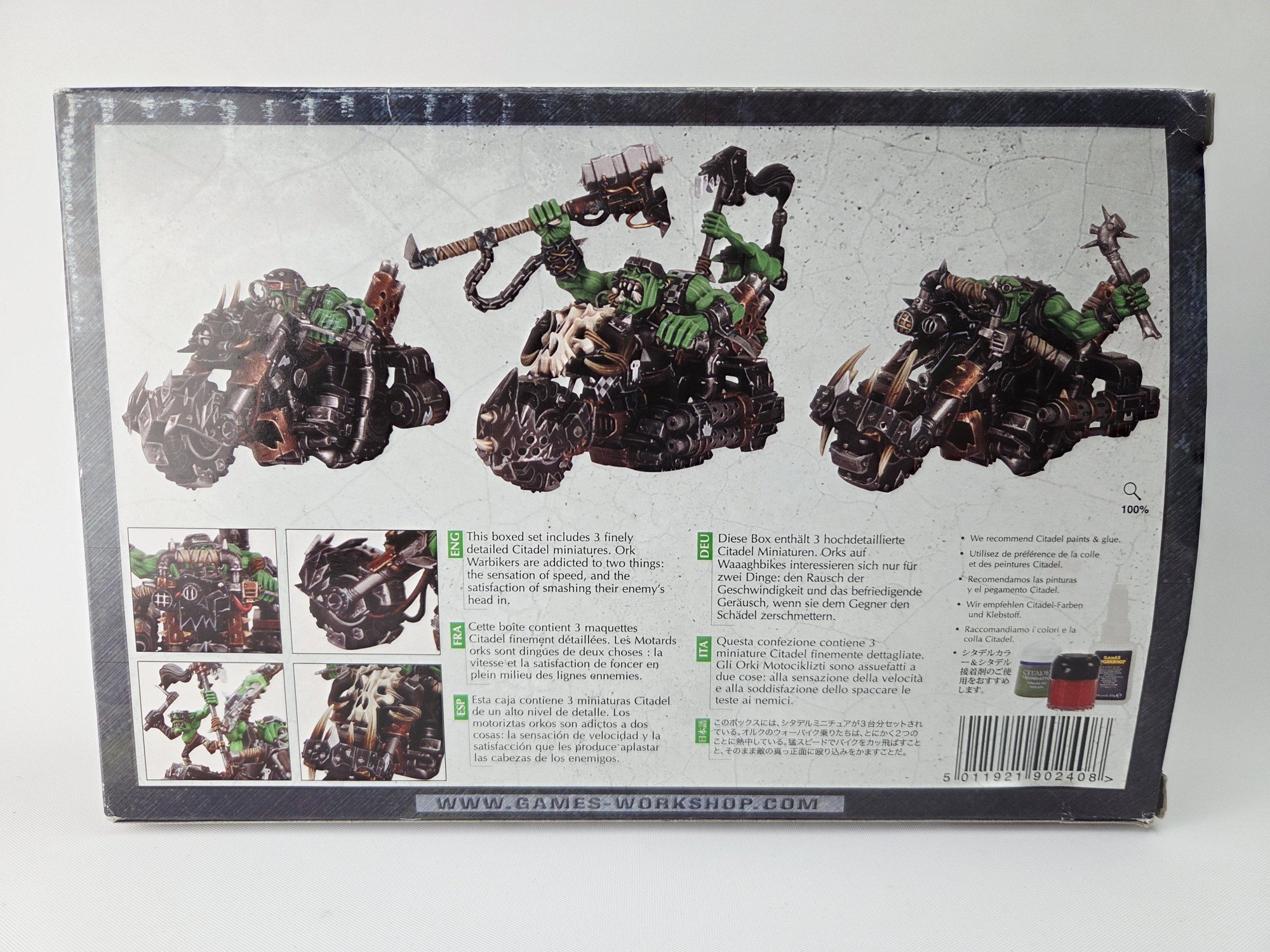 A photo of Ork Warbiker Mob Warhammer miniatures
