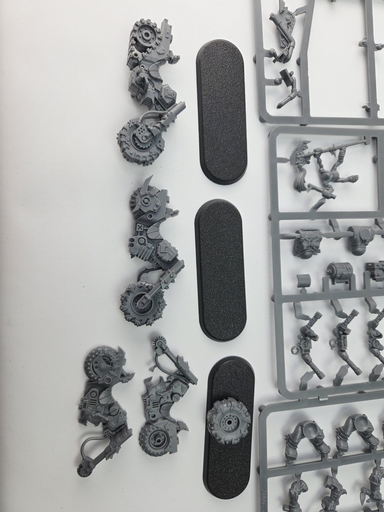 A photo of Ork Warbiker Mob Warhammer miniatures