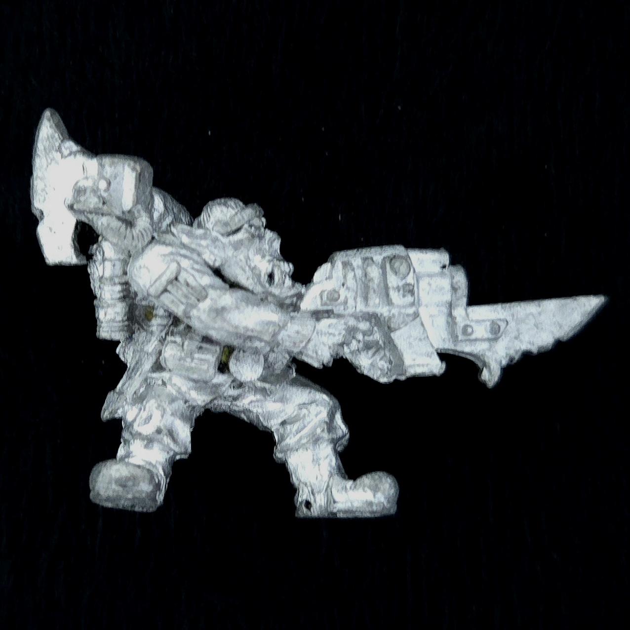 A photo of a Ork Bloodaxe Kommando Warhammer miniature