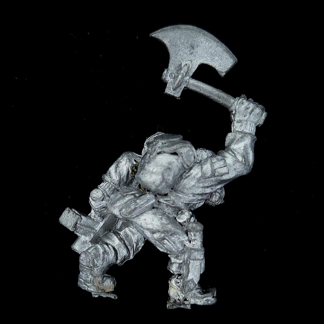 A photo of a Ork Bloodaxe Kommando Warhammer miniature