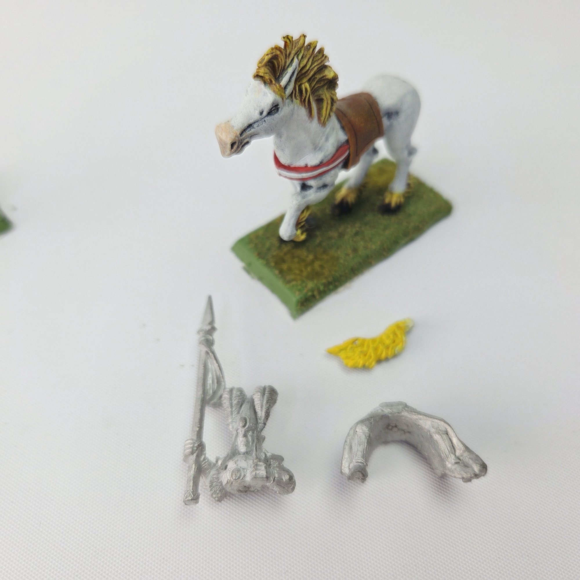 A photo of a High Elves Reaver Knight Warhammer miniature
