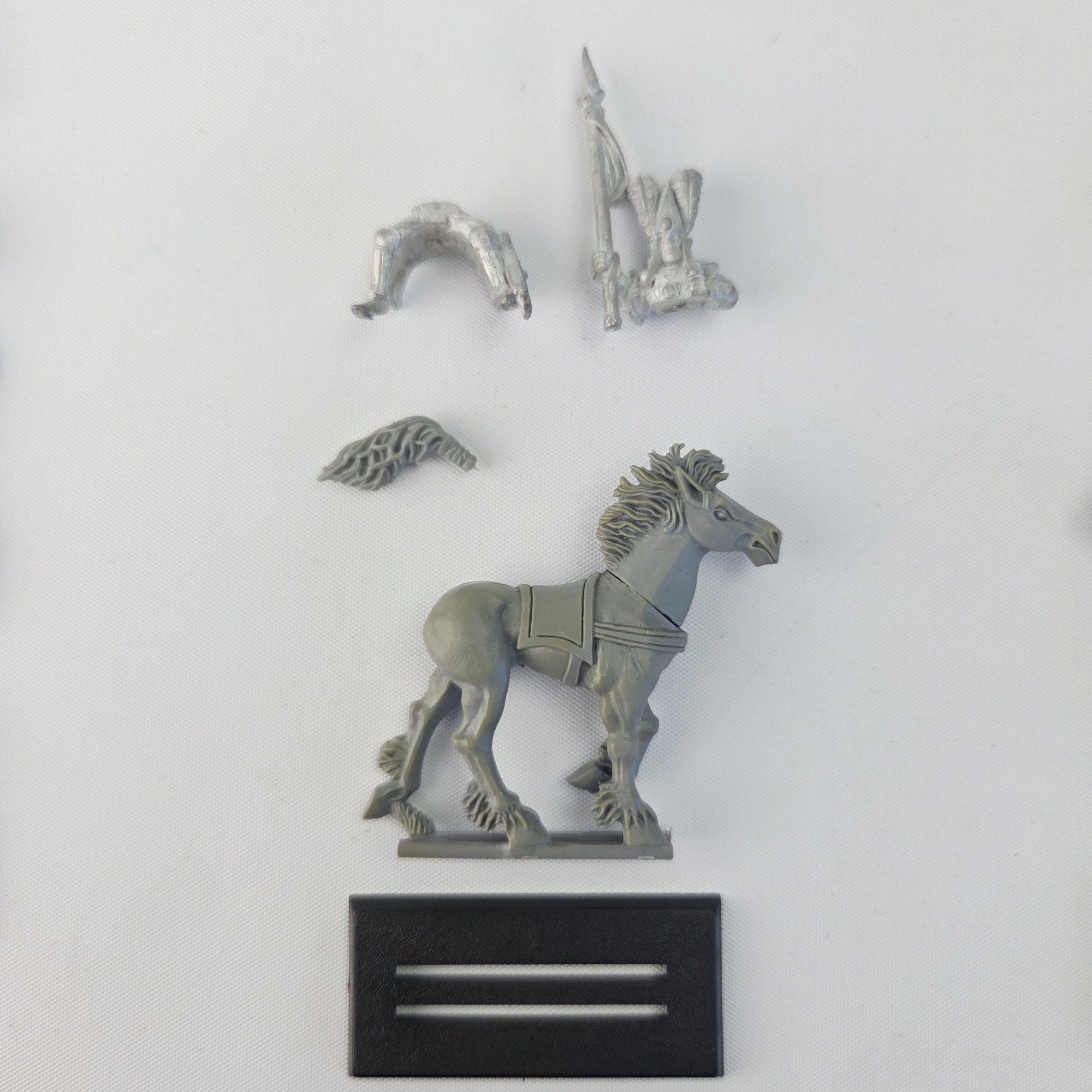 A photo of a High Elves Reaver Knight Warhammer miniature