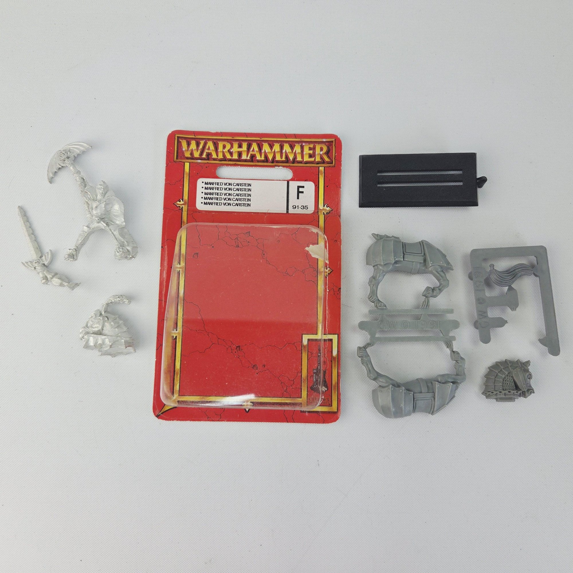 A photo of a Vampire Counts Manfred von Carstein Warhammer miniature