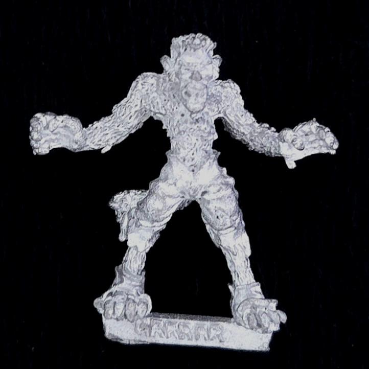A photo of a Undead C18 Night Horror Wolfman Warhammer miniature