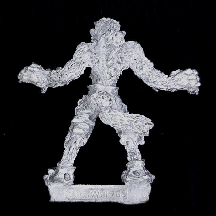 A photo of a Undead C18 Night Horror Wolfman Warhammer miniature