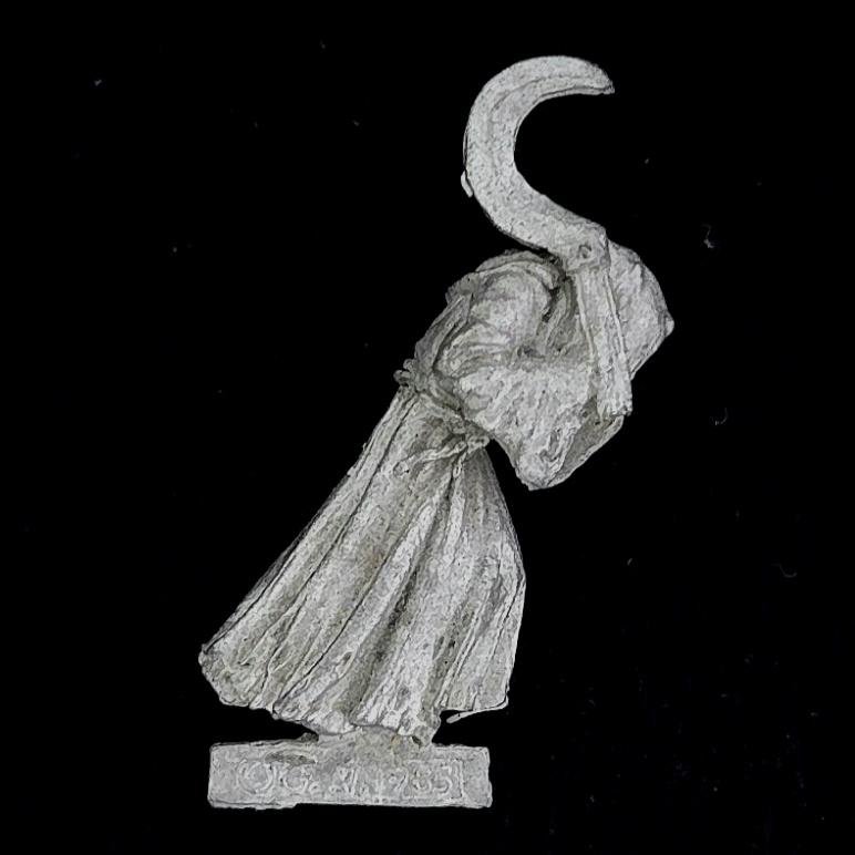 A photo of a Undead C18 Night Horror Wraith with Sickle Warhammer miniature